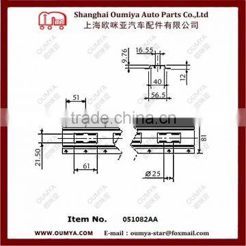 Horizontal Steel F Track for Truck Part Made in China 051082AA 051082AM 051082AS