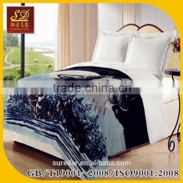 high quality 100% polyester borrego blanket embossed or printed winter blankets for bed