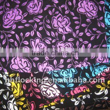 handbag fabric with fashion design flocked