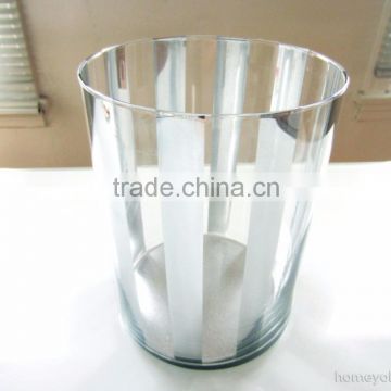 Mercury Glass Vase, Clear Glass Vase, Decorative Glass Vase