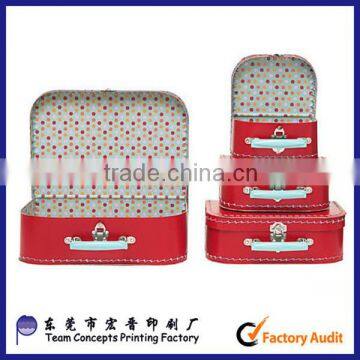 Custom Paper Suitcase Box With Color Painted Metal Handle photo-3