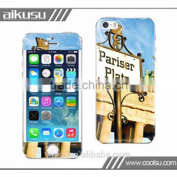 custom pu gel adhesive skin for iphone can stick on glass