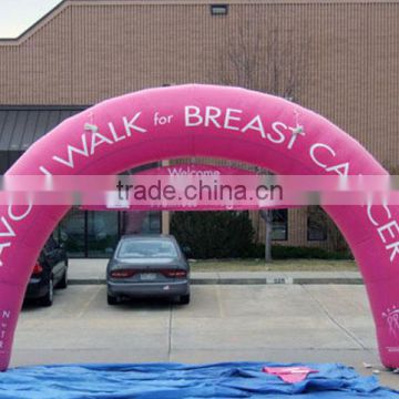 DJ-GM-04 hot sale advertising inflatable arch pink brand party decoration logo printing