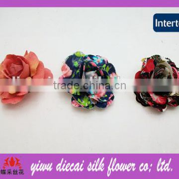 Handmade Fabric Artificial Fiower Brooch