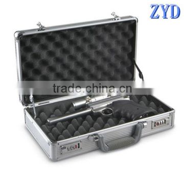 Outdoor durable pistol carrying case aluminum gun safe case (ZYD-QX8505)