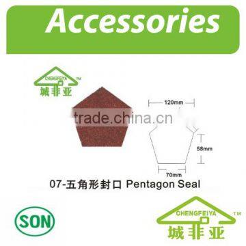 Hot Sale Stone Roof Tile Accessoies Pentagon Seal