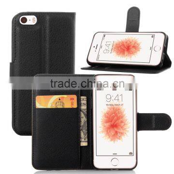 Mobile Phone Leather Case Flip Cover Wallet Leather Case For Iphone SE