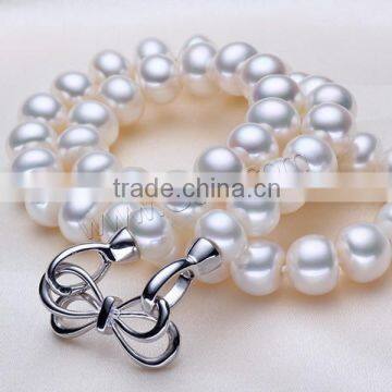 10mm Hot sale beautiful white round freshwater pearl button pearl