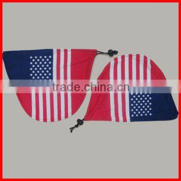 advertising car mirror flag,26*28cm Promotional flag,American car mirror cover