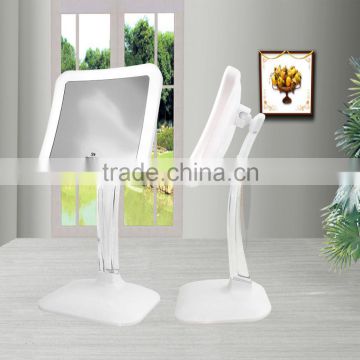 Square mirror with led lighted standing mirror Powerme desk mirror