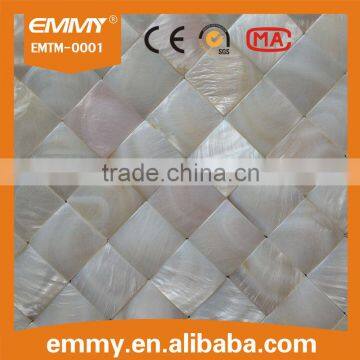 Hotel Decoration Convex Nature Color Material Mother of Pearls Shell Mosaic Wall Tiles photo-3