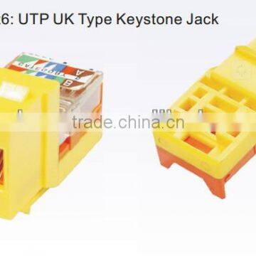 Cat5e / cat6 UTP UK Type Keystone Jack