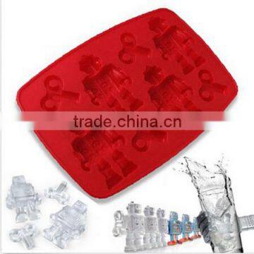 2015 New Design Ice Cream Tools Silicone Robot Chocolate Cake Ice Cream Moulds Summer Ice Tray DIY Mould 19.812.52cm photo-2