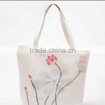 Cotton Fabric Material Handle Style Handmade Canvas Bag photo-2