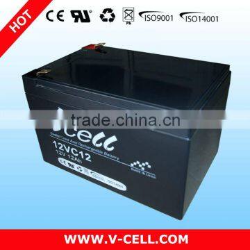 12VC12 Wuhan Vcell AGM Deep Cycle solar sealed UPS Battery