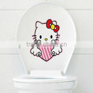 Shy heart cat toilet sticker