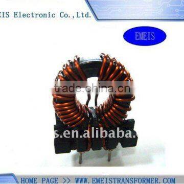 low frequency toroidal inductor with PCB mouted base