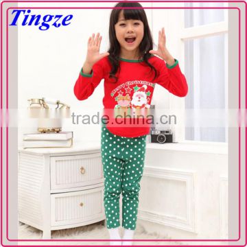 Kids christmas pajamas christmas tree pajamas wholesale cotton santa claus clothing