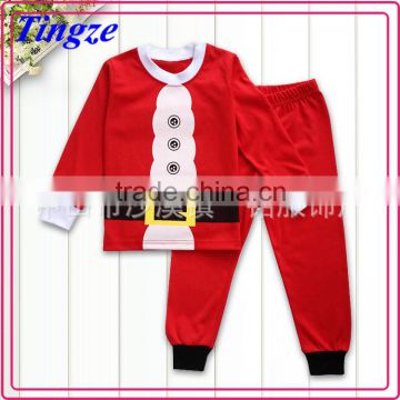 2015 wholesale new style kids cotton Santa Claus christmas pajamas