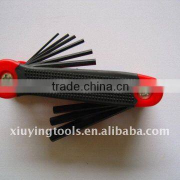 TOP folding hex key set( CRV steel)