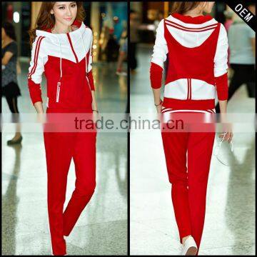 Custom Latest Design Sports Track Suits 100% Cotton Women Sport Tracksuit Fleece Tracksuit photo-1
