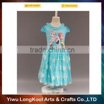 2016 Hot sale children fluffy frozen dress beautiful girl princess dress