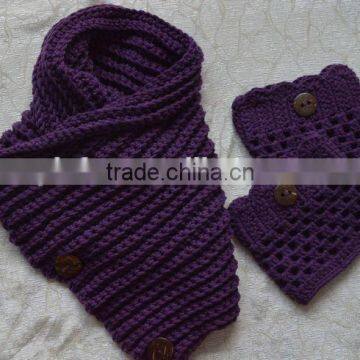 wholesale new design fashion knit winter scarf for women