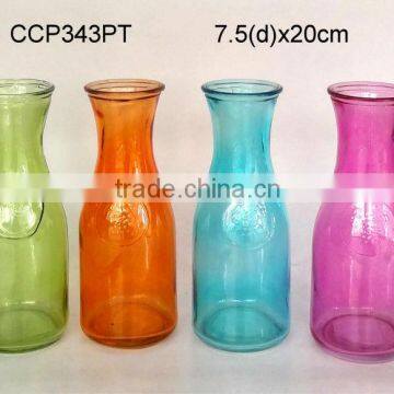 CCP343PT glass milk bottle sprayed with color