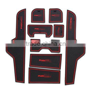 Car accessories Car Door slot rubber mats for Buick Regal( low configuration) 2014-2015 9pcs/set