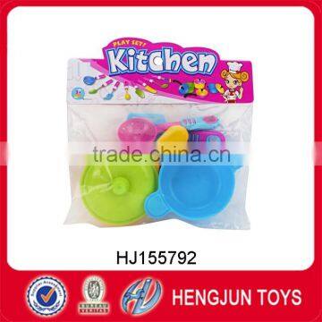 children plastic toy color tableware toy for kitchen