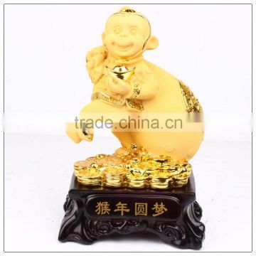 Funny monkey statue, feng shui sculpture, miniature figurines for sale