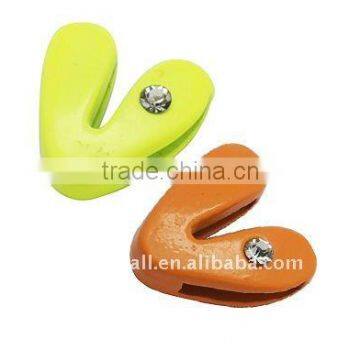 Alloy Slide Charms, with Enamel and Rhinestones, Alphabet, Multicolor, about 5.5~12x12x5mm, hole: 2x8mm(ALRI-A001-V)