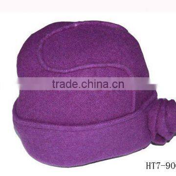 Fashion wool felt hat, purple beanie hat for ladies