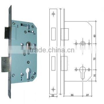 Security mortise sash locks for residential and commercial doors with cylinders