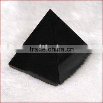 Natural Rock Obsidian Pyramid