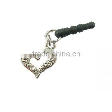 diamond earphone jack dust plug accessories for valentine's gift,various designs,OEM service,pass SGS factory audit