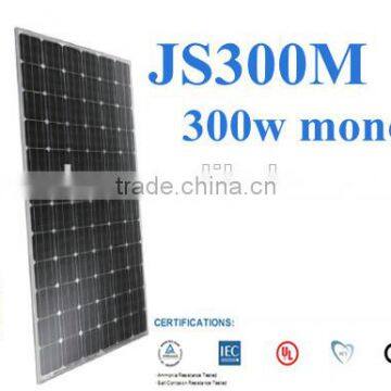 300w mono Solar modules with 72pcs 156*156 mono cells with CE, TUV, UL, CSA, MCS PV CYCLE