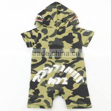 Hot Selling Short Sleeve Baby Cotton Hoodie Bodysuit photo-2