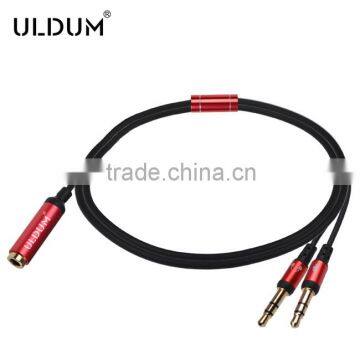 uldum Y audio splittter cable 3.5mm audio splitter cable male to 2 female