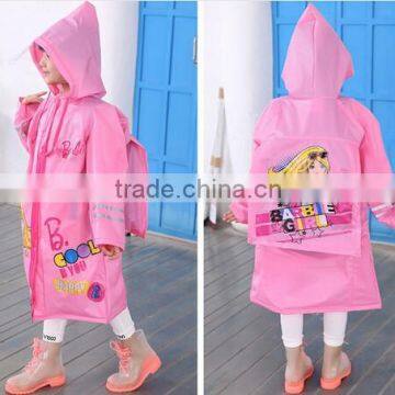 Boys Girl Baby Children Kids Raincoat Rain Coat Suit Cape Rainwear Poncho Hooded