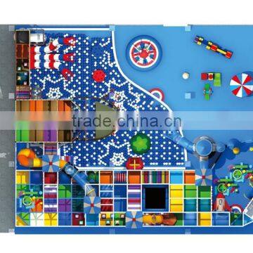 Kaiqi Hot Selling PVC Indoor Playground Equipment Pace Ship Theme With Rocket and Rope Climber KQ60273A photo-2