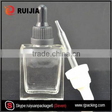 RUIJIA 15ml 30ml Rectangle Glass Dropper Bottle With Childproof and Tamper Evident Cap Wholesales photo-4