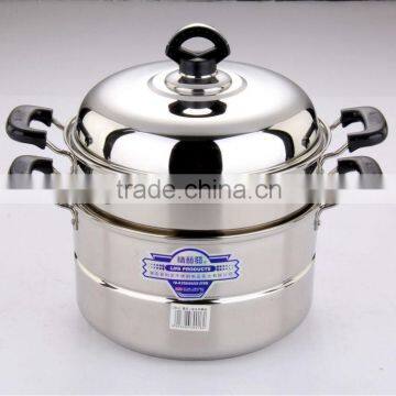 Stainless Steel Steamer with 2 layer grates cookware