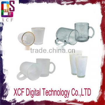 XCF Manufacturer transparent glass cups for sublimation printing