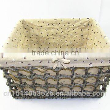 2015 New Set of 4 Maize Husk Storage Baskets With Lining-cheap Wicker/rattan Baskets photo-3