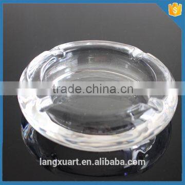 round crystal glass cigar ashtray