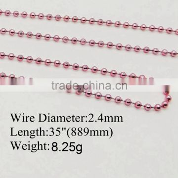 High Quality Electroplating Iron Necklace Bead Chain