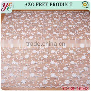 Contracted vine pattern cheap organza fabric embroidery