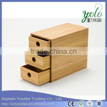 Multi-function Bamboo desk organizer Bamboo Storage Boxes/Bamboo receive drawer