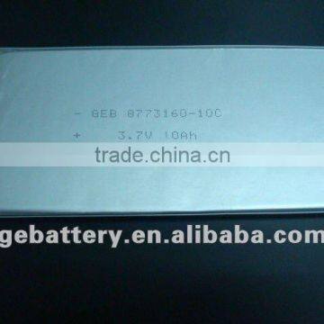 rechargeable li ion high rate 10C 3.7V 10Ah battery cellfor EV